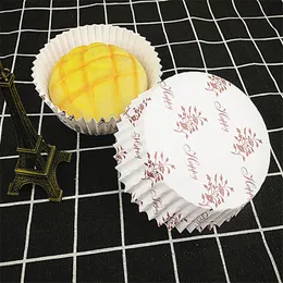 300pcs Cake Papers Cup Pet Film Hög temperatur Bakningsmotstånd Oljestop Bread Paper Fack 9x3cm