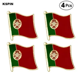 Bandeira Portugal lapela o emblema do Pin Broche Ícones 4PC