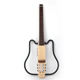 headless acoustic electric silent travel guitar right left hand portable travel built in effect set