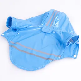 pet dog clothes Apparel Outdoor Puppy Pets Rain Coat S-XL Waterproof Jacket hooded raincoat PU reflective for Dogs Cats Appa