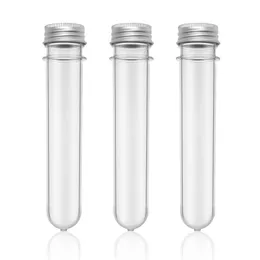 .Darmowa wysyłka Brand New 40 ml Transparent Maska Test Sól do kąpieli Rurka Pet 40ml Wyczyść plastikową rurkę kosmetyczną z aluminium