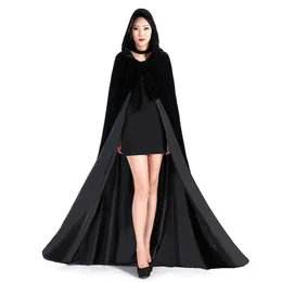Velvet Hooded Cloaks Winter Wedding Capes Wicca Robe Ciepłe Boże Narodzenie Długie Okładki Bridal Custom Made 2020 Nowy