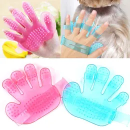 100 sztuk / partia 14 cm Pet Dog Cat Ręce Prysznic Bringing Brush Plastikowe Rękawice do masażu Palm Dłoń