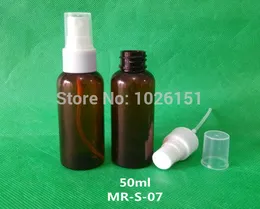 100PCS 50 ml Tom Pet PLASTIC Spray Bottle Refillable Bottle Parfym Sprayflaska med 20/410 Spraypump, MR-S-07