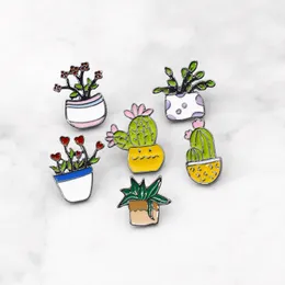 Kaktus Cute Małe Śmieszne Emalia Broszki Piny Dla Kobiet Dziewczyna Mężczyźni Boże Narodzenie Prezent Demin Koszula Decor Broszka Pin Metal Kawaii Odznaka