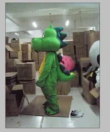 2019 professional made hot Green Dragon Dinosaur Mascot Costume Fancy Costume Mascotte for Adults Gift for Halloween Carnival party