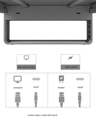 Soporte de Monitor para ordenador portátil, Base de mesa con carga  inalámbrica con 4 Usb 3,0, HUB de escritorio