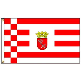 3x5ft personalizado Bremen Estado alemão Alemanha Bandeira, bandeira Impressão Digital Impresso Poliéster de suspensão Publicidade, frete grátis