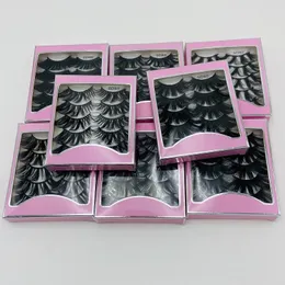 5 Pairs/set 25mm 3D Mink Hair False Eyelashes Wispy Fluffy Natural Long Lashes Makeup Tools Full Soft Lashes Extension Tools