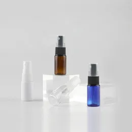 100X10ML blue brown clear white Spray PET Bottle 10cc Small Travel Perfume Container With Mist Sprayer Pump ,