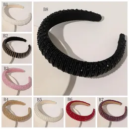 Cristal Cabelo Hoops Luxo Bandas cabelo brilhante acolchoados Diamante Headband Mulheres Headwear casamento cocar Boutique Meninas Acessórios de cabelo