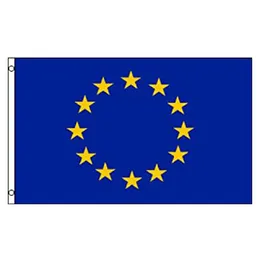 欧州連合の旗のバナー、祭りフライングクラブポリエステル生地3x5ぶら下がっている広告、屋外の屋内