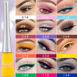Delineador líquido CmaaDu Color à prova d'água 17 cores diferentes Natural Matte Secagem rápida Delineador de olhos de maquiagem Coloris de longa duração