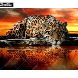 Full Drill Square Diamant 5D DIY Diamond Painting "Tattoo Tiger" Diamond Broderi Cross Stitch Rhinestone Mosaic Painting Xsh