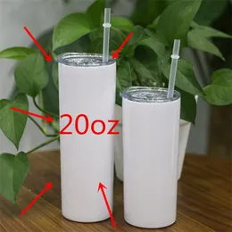 CHEAP Sublimation 20 oz Tumblers Cups for Cheap Stainless Steel Slim Tumblers Water Bottles for Kids Coffee Car Mugs Travel for Men bulk