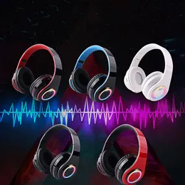 Wireless luminous bluetooth headset Head-mounted bluetooth headset 5.0 card can be folded to send subwoofer B39