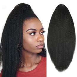 Kinky Straight Drawstring Ponytail Human Hair Yaki Curly Ponytail 12a Grube Yaki Human Hair Ponytails Extensions Clip In