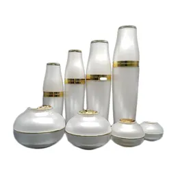 30/50g Acrylic Cosmetic Facial Cream Jar 30/50/80/120ml Eye Essence spray Bottle Lotion Press Vaccum fast shipping