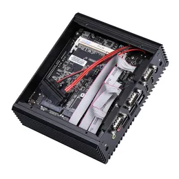 Freeshipping Mini PC Core i3 i5 Processore Dual LAN 4 porte COM Mini PC industriale fanless X86