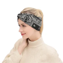 Leaf print cross headband Bows Women Turban Headbands Twisted Hair Band Wraps Headwraps fashion will and sandy gift