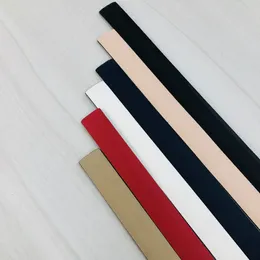 Designerbälte partihandel dambälten bredd 2,5 cm bokstav pärlspänne 6 färger Äkta läder med presentask