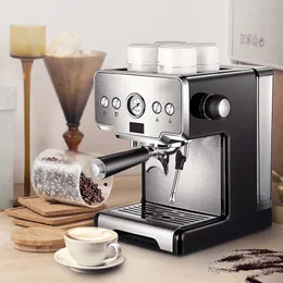 220v 1.5l 850w 58mm Filtro 20bar Bomba grano a taza Cafetera Espresso  Cafetera con molinillo para el hogar y la oficina