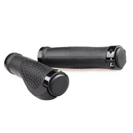 2pcs / 1 par de guidão de bicicleta Tampa Mountain road ciclismo bicicleta MTB Grips liso macio Borracha Liga de alumínio antiderrapante Pega