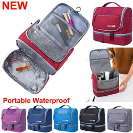 Toiletry bag Hanging Travel Bag Cosmetic storage Organizer with Heavy-duty Zippers Waterproof Bathroom Shower Makeup Bags for Men or Women