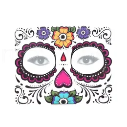 Disposable Eyeshadow Sticker Magic Eye Face Lace Style Waterproof Temporary Tattoo For Beauty Cosmetic Makup Stage Halloween Party