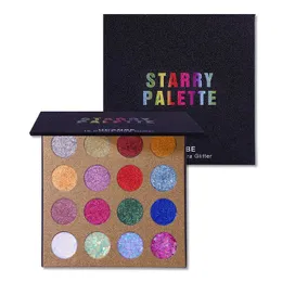 UCANBE 16 Shades Starry Shining Glitter Eye Shadow Paste Eyes Face Body Highlight Makeup Palette High Pigment Metallic Eye shadow