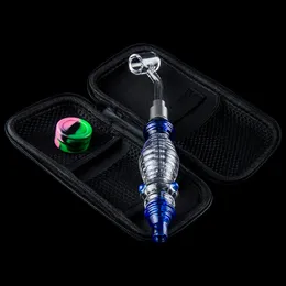 Chinafairprice CSYC NC037 Pipa da fumo Dab Rig Glass Bong Bag Set Quartz Banger Nail 510 Ceramic Titanium Tips Dabber Tool Jar Tubi Bubbler colorati a prova di versamento