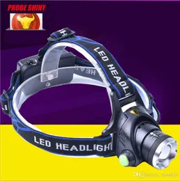 Neue Ankunft T6 Focus LED-Stirnlampen 1600 Lumen Scheinwerfer Taschenlampe Outdoor-Sport + 2 * 18650 Akku + Ladegerät Wanderlicht