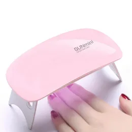 Portable Mini LED-lampan Nail Torktor USB-laddning Secadores de Uñas LED Light Quick Dry Manicure Nail Gel Dryers för nagelkonst 6W