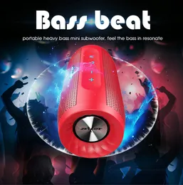 Freeshipping Portable Bluetooth Speaker Wireless SoundBar Kolumn Super Bass 3D Stereo Sound TF-kort AUX 20H Spela med mikrofon