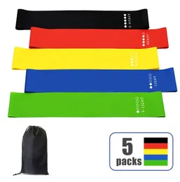 5PCS 600 * 50mm Resistens Rubber Loop Exercise Bands Set Fitness Strength Training Gym Yoga Equipment Elastic Bands Support Logo Print
