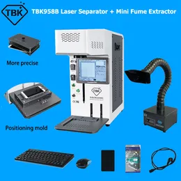 Maszyna do oddzielania laserowego TBK958B z mini dymu do iPhone 8 x XS XR 11 11Pro max tylne szkło pokrywa