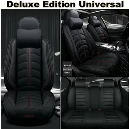 Luxury Pu Leather Car Seat Cover Cushion Full Set for Interior Accessories256y