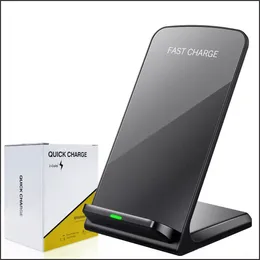 iPhone 11用ワイヤレス充電器2コイル11 Pro X 8 Plus Qi Wireless Fast Charging Stand Pad for Samsung S20 S10 Note QI Enabled Smart Phone