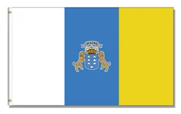 Canary Islands Flag Custom 3x5 Printing Flags, Custom Hanging National All Country, Free Shipping, Festival Indoor Outdoor.