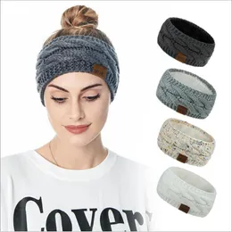 Moda malha Headband Mulheres Winter Lady Warmer Crochet Turban Envoltório principal Plush Earflaps Elastic Headwrap Hairbands Acessórios LSK984