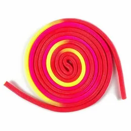 3 m Sport Gym Rainbow Color Rhythmic Gymnastics Rope Solid Competition Arts Training Rope Gymnastics c BeeU#