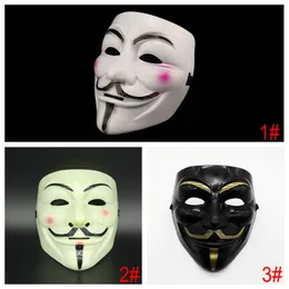 Cadılar bayramı Yetişkin Kostüm Maskesi Cadılar Bayramı Partisi Maskeleri Vendetta Maskesi için Fantezi Elbise Yetişkin Kostüm Aksesuar Parti Cosplay Maskeleri BH3976 TQQ