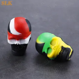 Barattoli contenitori in silicone Skull 15ML Dabs erba secca FDA Contenitori per cera siliconica Box Vaporizzatore per contenitori di olio di cera concentrata