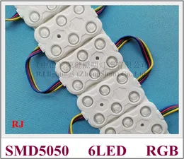 SMD 5050 RGB LED light module injection advertising module for sign DC12V 65mm X 40mm X 8mm SMD5050 6LED 1.44W IP65 waterproof CE ROHS high bright