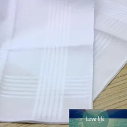 100% Cotton Satin Handkerchief White Color Table Handkerchief Super Soft Pocket Towboats Squares 34cm Free Shipping