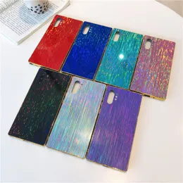 Lustro Laser Glitter Bling Miękki etui do Samsung Galaxy Uwaga 10 9 8 S10 S9 S8 Plus A70 A50 Multicolor Szczotkowy Wygląd