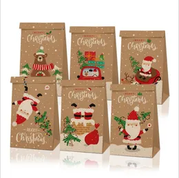 クリスマスキャンディボックスクリスマスヴィンテージクラフトペーパーアップルギフトボックスハロウィーンメールボックスギフトボックス感謝祭パン屋パッケージデコレーションLSK970