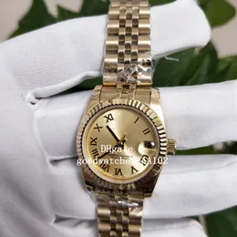 awesome Asia ETA 2813 Movement Women's Watch 126231 126233 Yellow Dial 31MM 18K Yellow Gold Stainless Steel Automatic High Quality Ladies