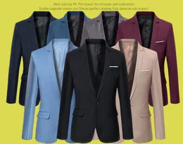 Ternos Masculinos Blazers Terno Masculino Blazer Estilo Coreano slim Cardigan Jaqueta Casamento Tamanho S-6XL Super Plus 6 cores