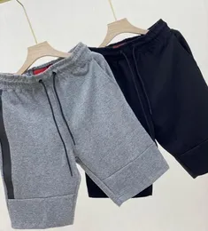 Calças casuais marca clássica de alta qualidade impressão tridimensional alta estiramento algodão shorts sem costura zíper jogging masculino pa2922